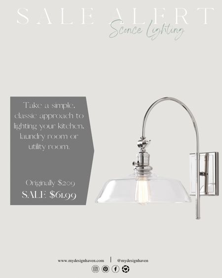 A classic wall sconce in a chrome finish. The perfect versatile lighting that pairs well with any style of your choosing. 🫶🏼

#LTKsalealert #LTKstyletip #LTKhome