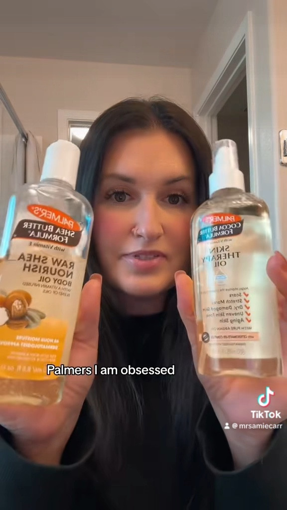 Body Oils that I absolutely LOVE!! I live in the desert, and my skin is extremely dry almost year round. I’ve started using these oils + a few more from Palmers that have been amazing, especially on damp skin fresh out of the shower, or mixed with a thicker body moisturizer, like a classic CeraVe or Cetaphil. 

My oldest calls anything with Cocoa Butter her “chocolate stuff”, so we joke around that we slather her up with chocolate after the bath! 🧴🛁

#LTKSeasonal #LTKFamily #LTKBeauty