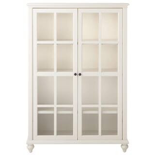 Hamilton Polar White 60 in. 4-Shelf Bookshelf with Adjustable Shelves | The Home Depot
