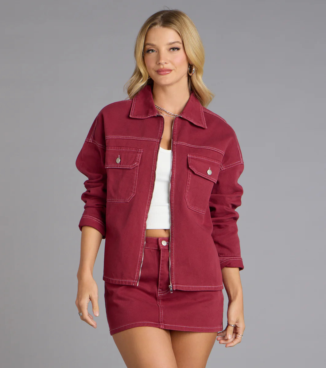 Match Point Oversized Denim Jacket | Windsor Stores