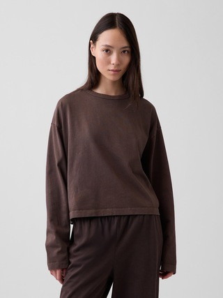 Knit Oversized Crop T-Shirt | Gap (US)
