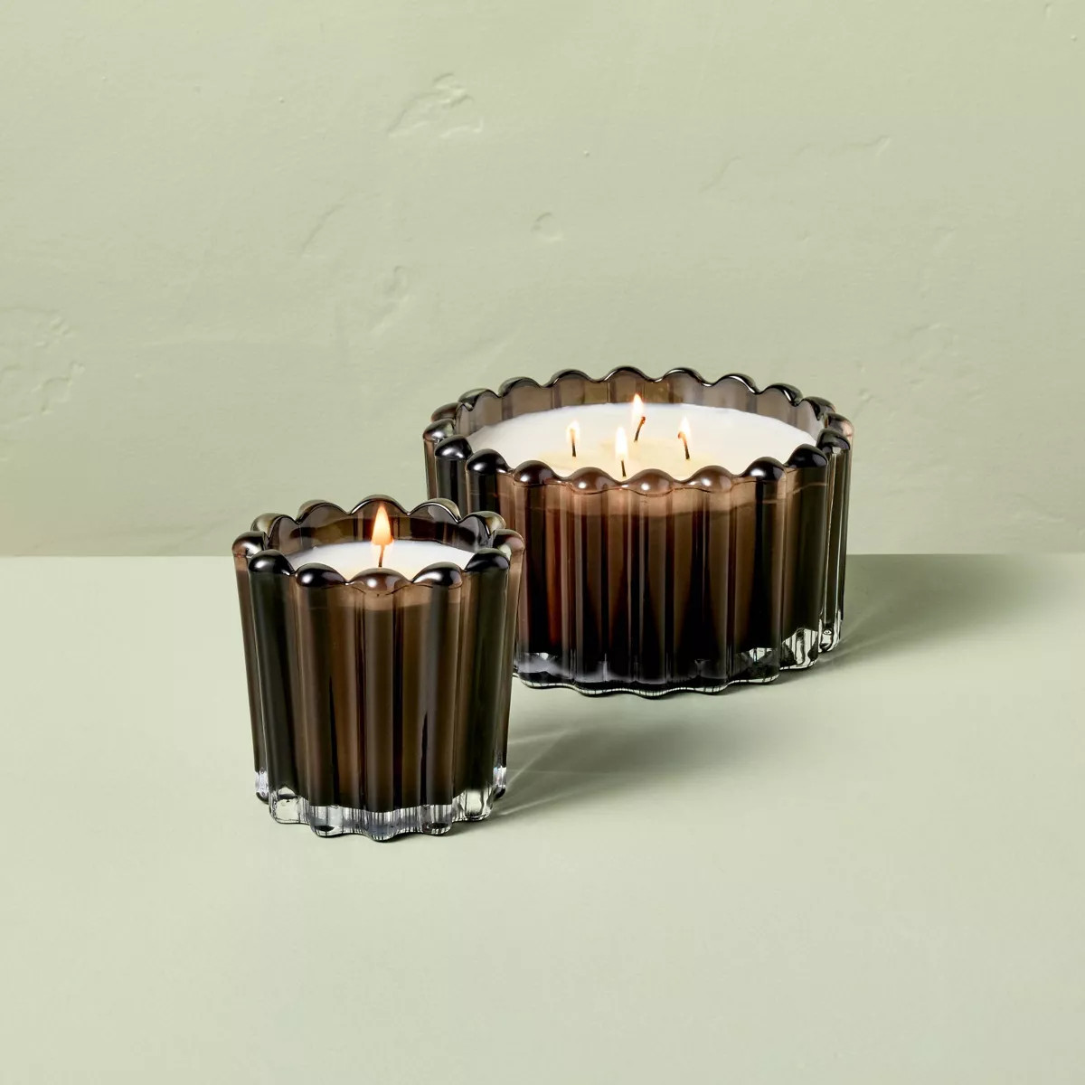 Seasonal Ribbed Glass Jar Candle 7oz - Hearth & Hand™ with Magnolia | Target