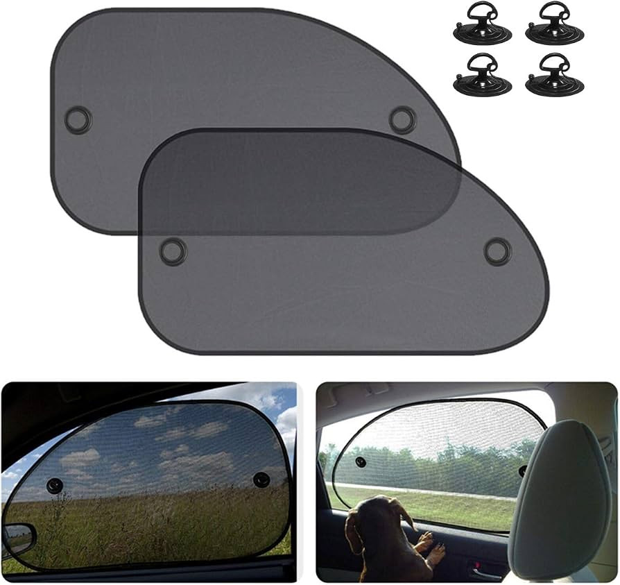 2 Pack Universal Car Window Shade, Cling Sunshade - Sun, Glare and UV Rays Protection for Your Ch... | Amazon (US)