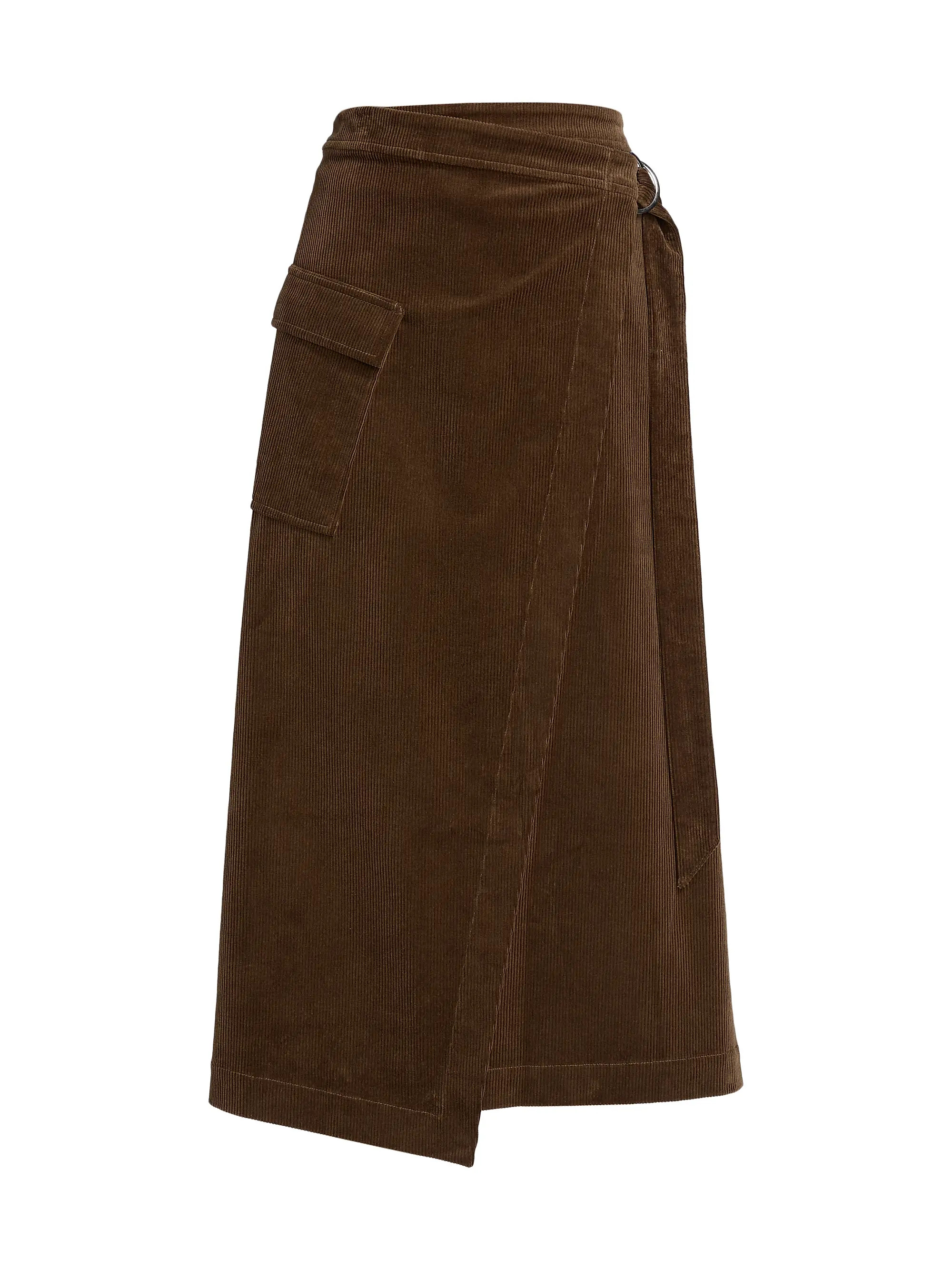 Graciels Stretch Corduroy Wrap Midi-Skirt | Saks Fifth Avenue