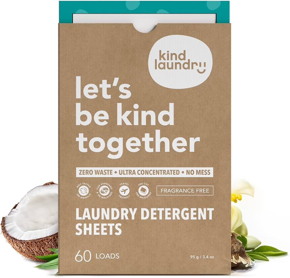 KIND LAUNDRY Detergent Sheets (Unscented) - Award Winning Eco Friendly Washer Soap Strips, Plant ... | Amazon (CA)