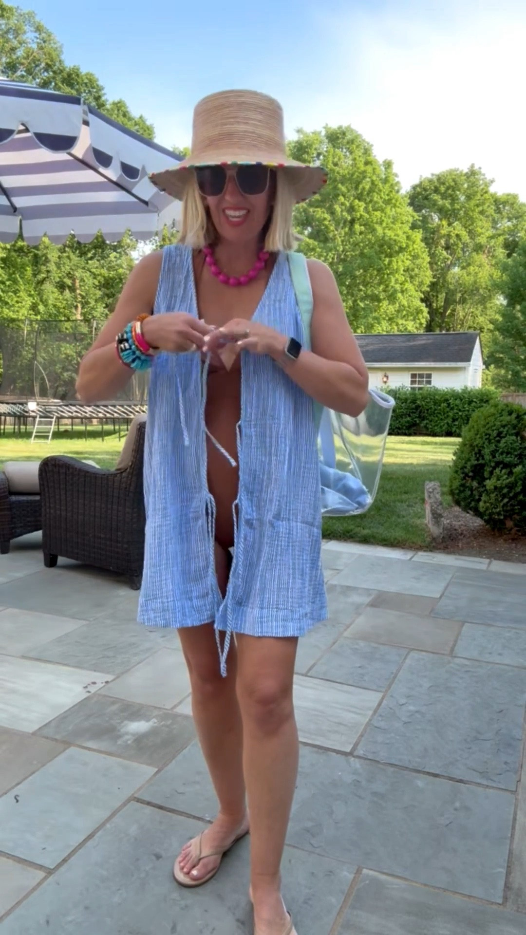 This swim combo is a YES!!!
Swimsuit - small
Coverup - xs 
Sandals - 8

*Use Catherine20 at Allie + Bess
*Use MIXANDMATCH for 15% off at Sunshine Tienda 
*Use Catherine10 at Sprinkled with Pink

#LTKdayinmylife #LTKmomlife #LTKSeasonal