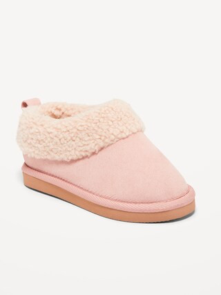 Faux-Suede Sherpa-Cuff  Booties for Toddler Girls | Old Navy (US)
