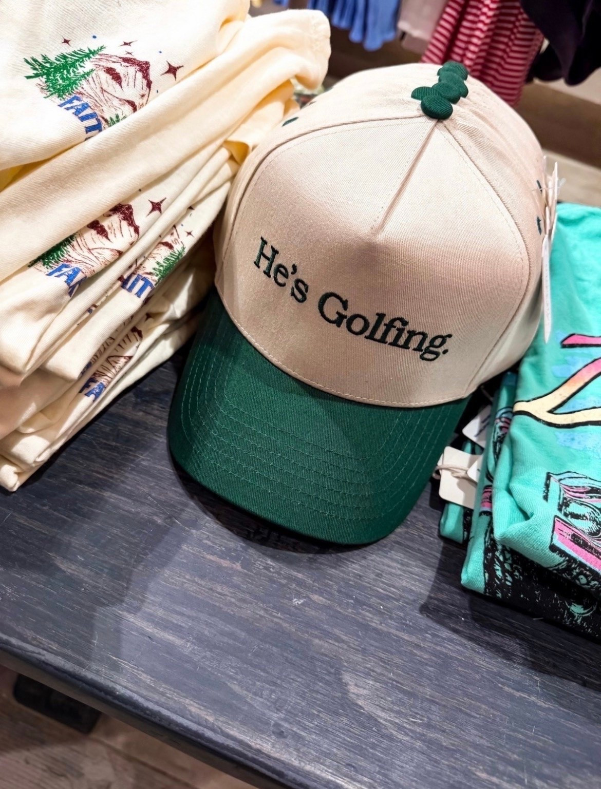 This hat had me laughing and adding to cart immediately. The vintage inspired color combo and playful saying make it such a fun accessory for golf days, tournaments, and weekend errands.

golf hat, golf accessories, golf outfit, cart mom style, golf mom, country club fashion, trucker hat, golf tournament outfit, sporty style, casual outfit, summer accessories, golf lifestyle, TheMomInStyle

#LTKootd #LTKSeasonal #LTKOver40