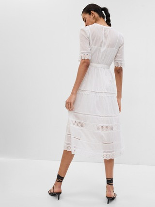 Lace Button-Up Midi Dress | Gap (US)