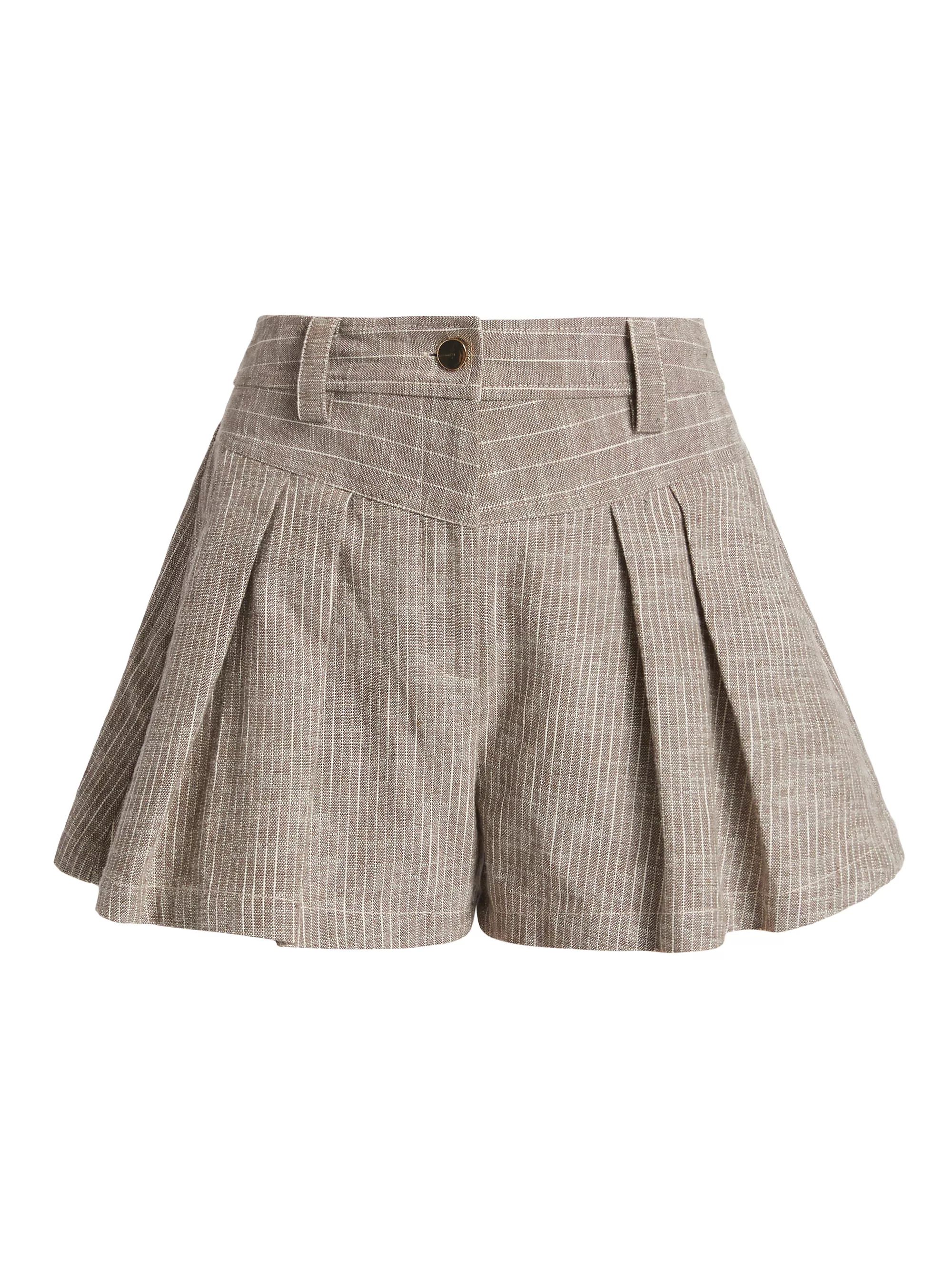 Billie Pinstriped Pleated Shorts | Saks Fifth Avenue