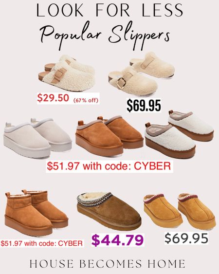 Look for less on popular slippers!! Make great gifts! 

#LTKCyberWeek #LTKSeasonal #LTKHoliday