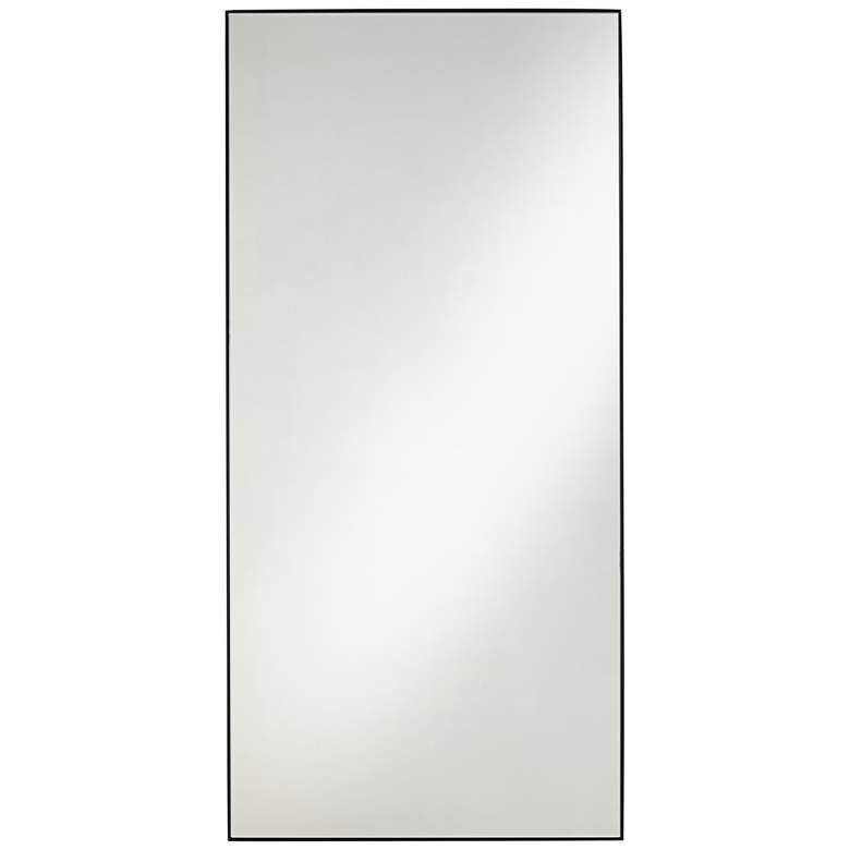 Aryn Matte Black Metal 20" x 42 1/4" Rectangular Wall Mirror - #91V11 | Lamps Plus | Lamps Plus