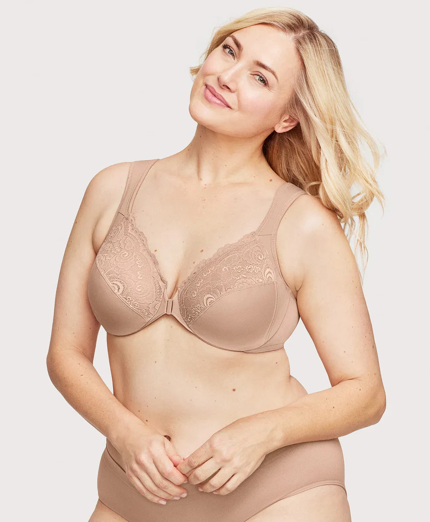 Front-Closure WonderWire Bra Cafe | Glamorise Foundations