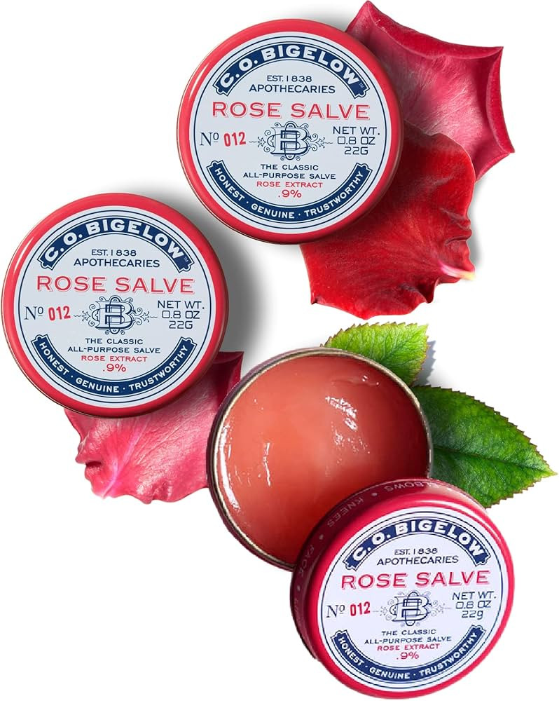 C.O. Bigelow All Purpose Salve Lip Balm Tins, Rose Salve Pack of 3 for Chapped Lips & Dry Skin - ... | Amazon (US)