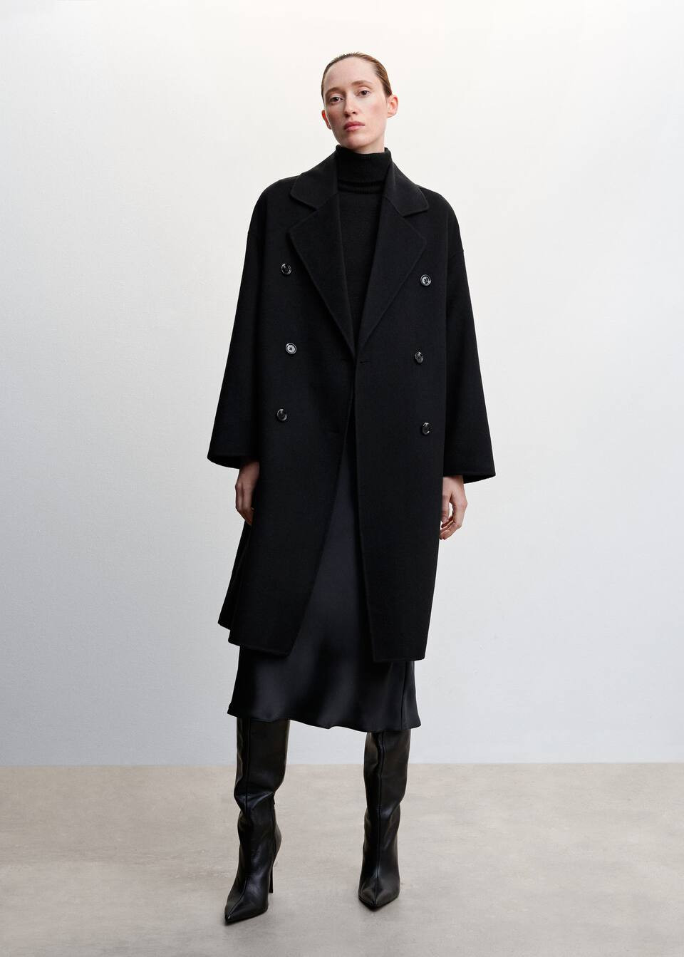 Handmade oversized wool coat | MANGO (US)