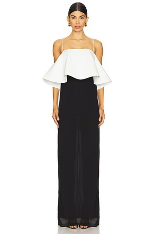 Lovers and Friends x Emma Rose Isabela Gown in Black & White from Revolve.com | Revolve Clothing (Global)