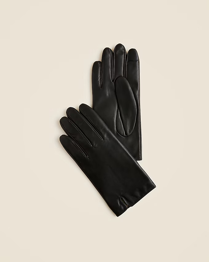 Leather tech-touch gloves | J. Crew US