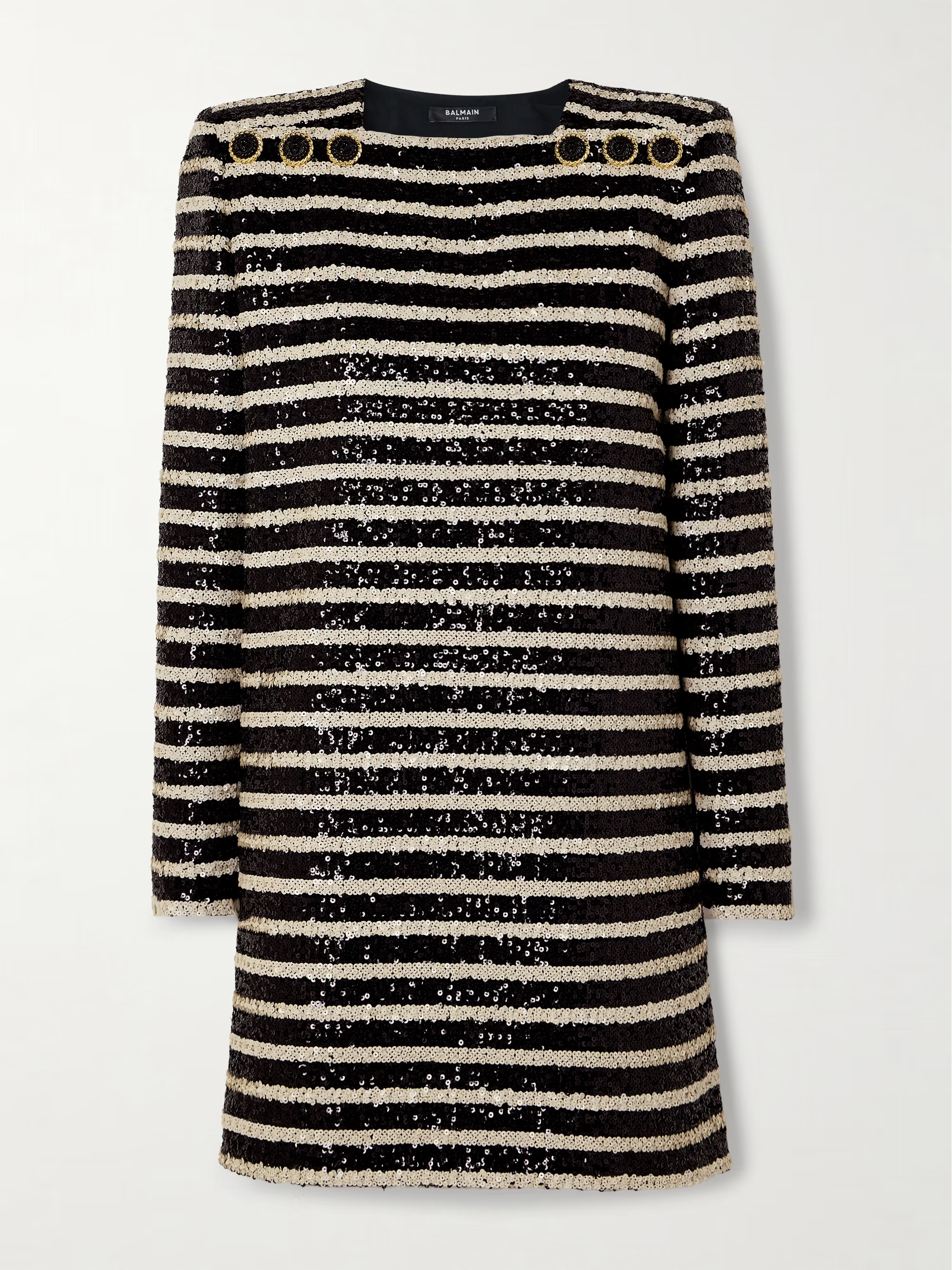 Sequined embellished striped tulle mini dress | NET-A-PORTER (UK & EU)