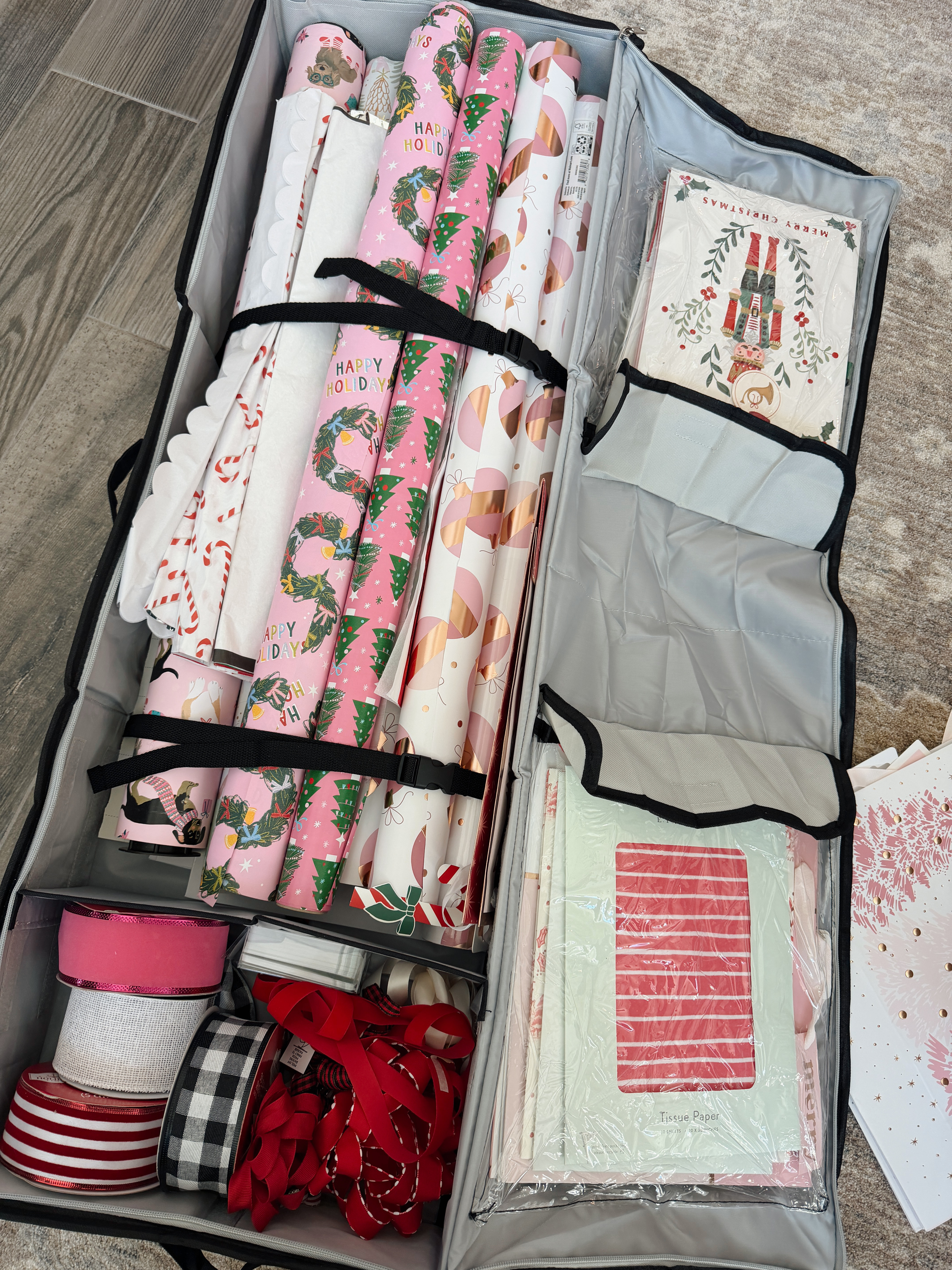 Gift wrap storage and organizer. Perfect for the Holiday clean up! 🎄🎁 

 #LTKdayinmylife #LTKSeasonal #LTKHome