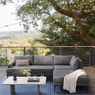 Andes Outdoor 3-Piece Chaise Sectional | West Elm (US)