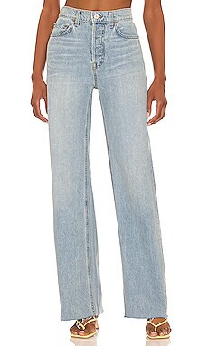 GRLFRND Brooklyn High Rise Straight in Crystal Cove from Revolve.com | Revolve Clothing (Global)