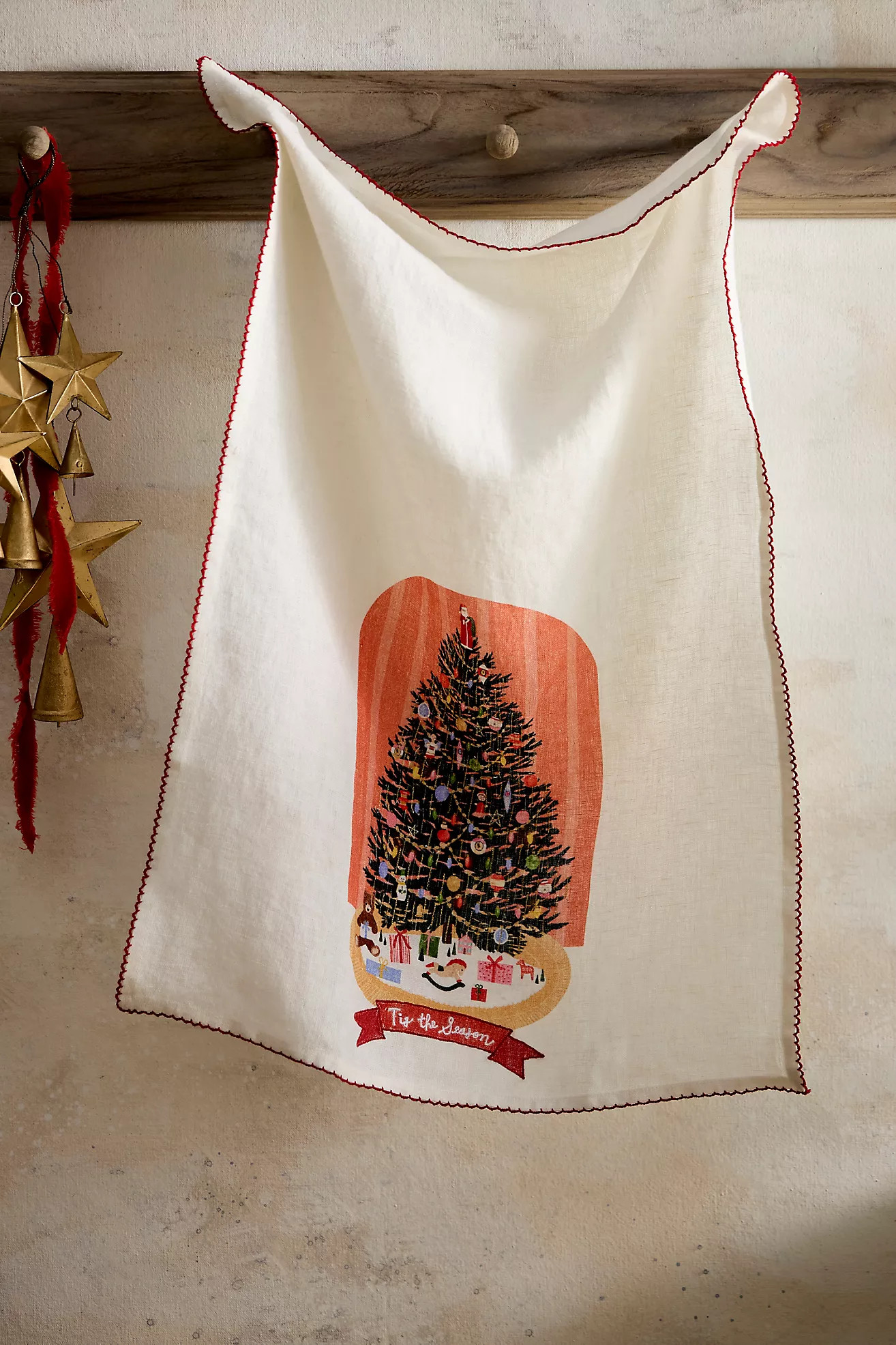 May We Fly Tinsel Tree Dish Towel | Anthropologie (US)