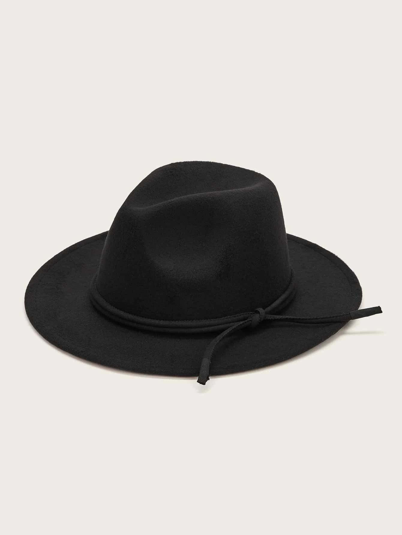 Solid Knot Decor Fedora Hat | SHEIN