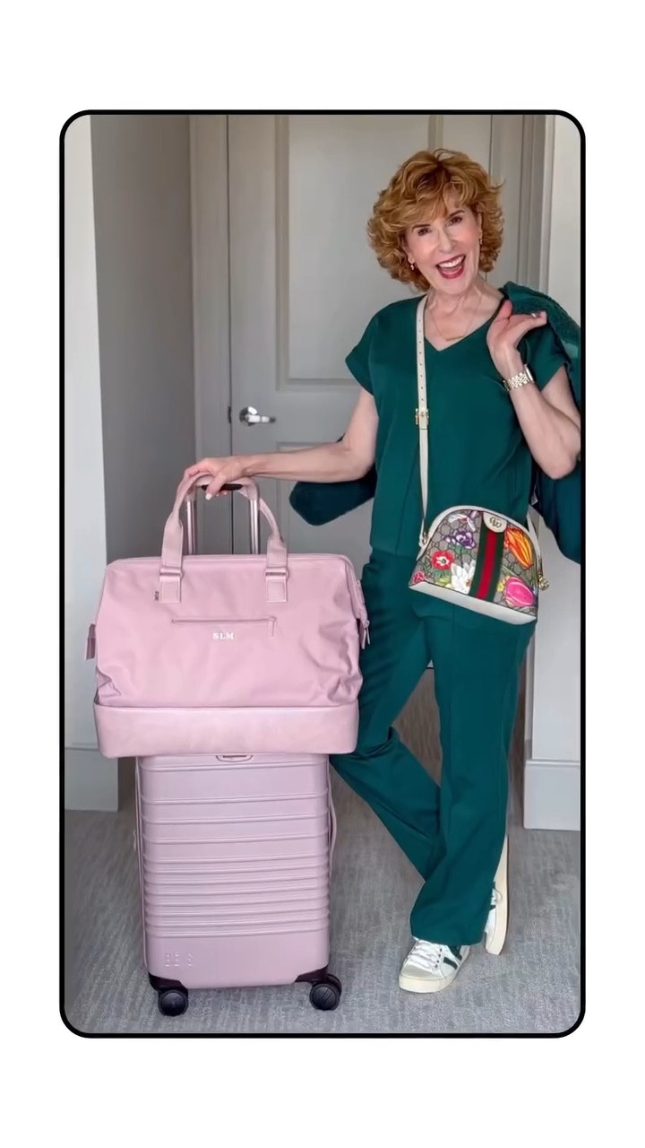 When comfort wins… but polish still matters.
🙌🏻
This travel set is packable, wrinkle-resistant, and easy-care — and it’s 25% off right now! The V-neck pullover hits right at the hip with relaxed shoulders for an easy, flattering fit. The straight-leg pull-on pants have chic pintuck seams and front slash pockets, so they feel comfortable but still look polished.

I added the cozy sherpa jacket for chilly airports. 🥶 It has bold contrast details, a mockneck, snap closure, and zip pockets that make it practical and cute.

And let’s talk luggage. My gorgeous carry-on has smooth 360° wheels, expandable space, and genius organization inside. The matching tote has a separate bottom compartment (hello, shoes and toiletries!) and a trolley sleeve that slides right over the handle. Travel just got easier.
🎉

#LTKSpringSale #LTKActive #LTKTravel