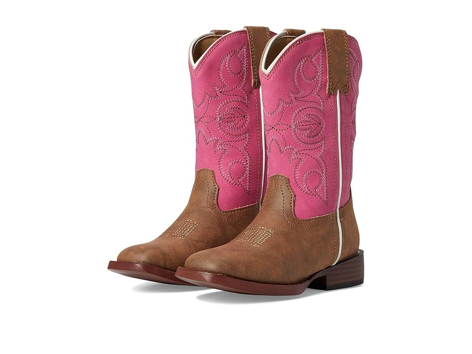 Roper Kids Ainsley (Toddler/Little Kid) Girl Cowboy Boots Pink : 3 Little Kid M, Leather | Zappos
