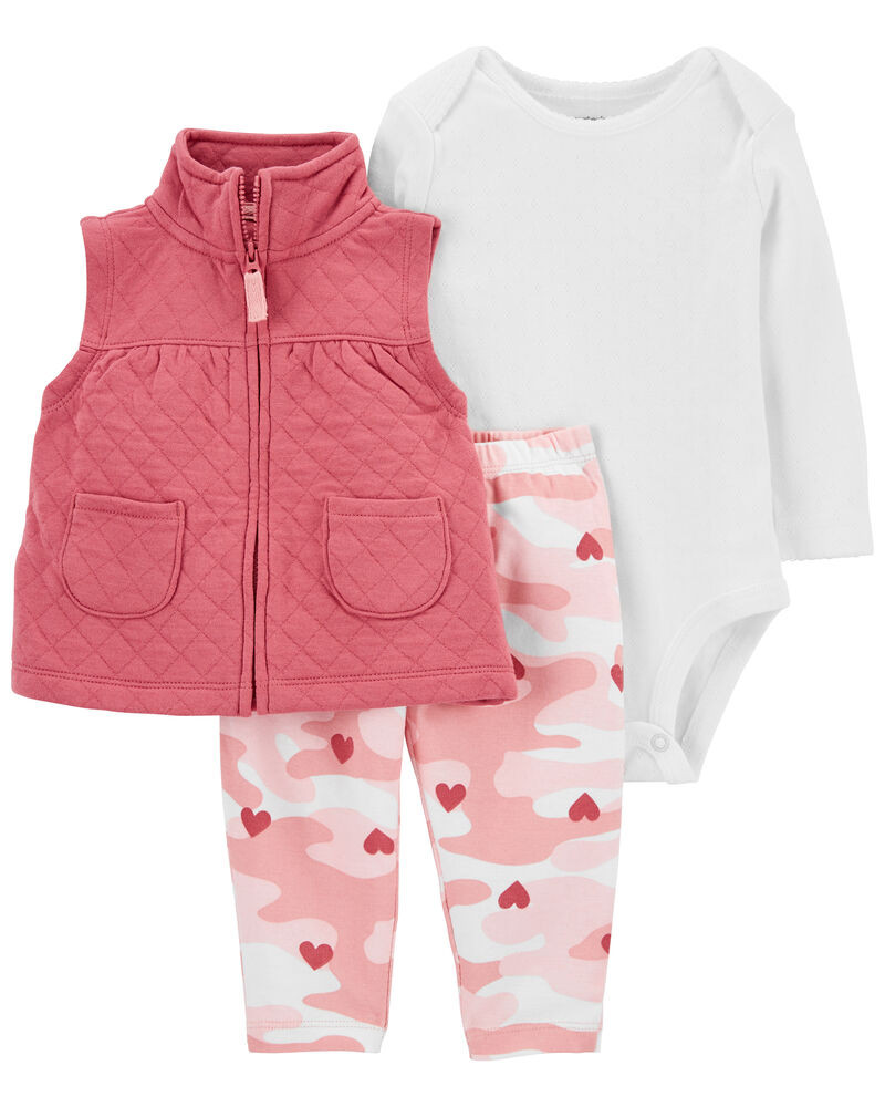 3-Piece Quilted Little Vest Set | Carter's