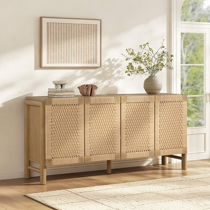 Christopher Knight Home Boho Buffet Cabinet 65.6\u2019\u2019 Modern Coastal Credenza Sideboard St... | Amazon (US)