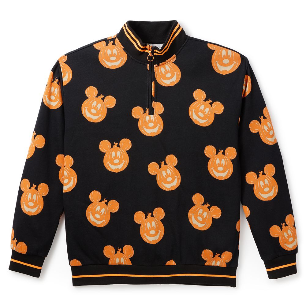 Mickey Mouse Jack-o'-Lantern 1/4 Zip Pullover Sweatshirt for Adults by Our Universe | Disney Store