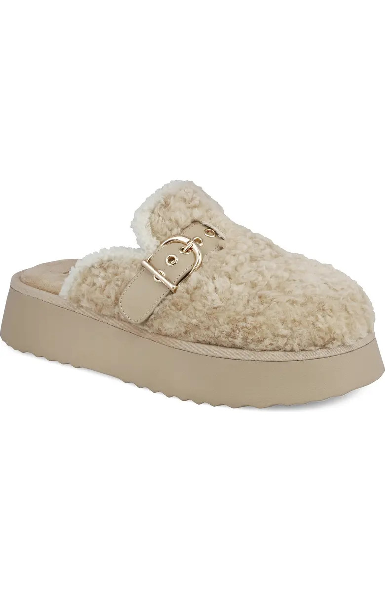 MIA Sugary Faux Shearling Platform Mule (Women) | Nordstrom | Nordstrom