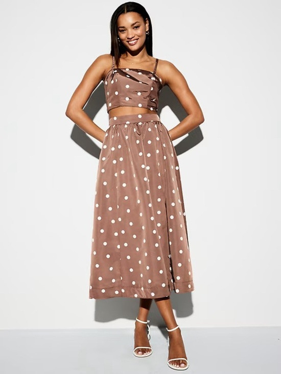 Old Navy Chocolate polka dot  skirt set | Poshmark