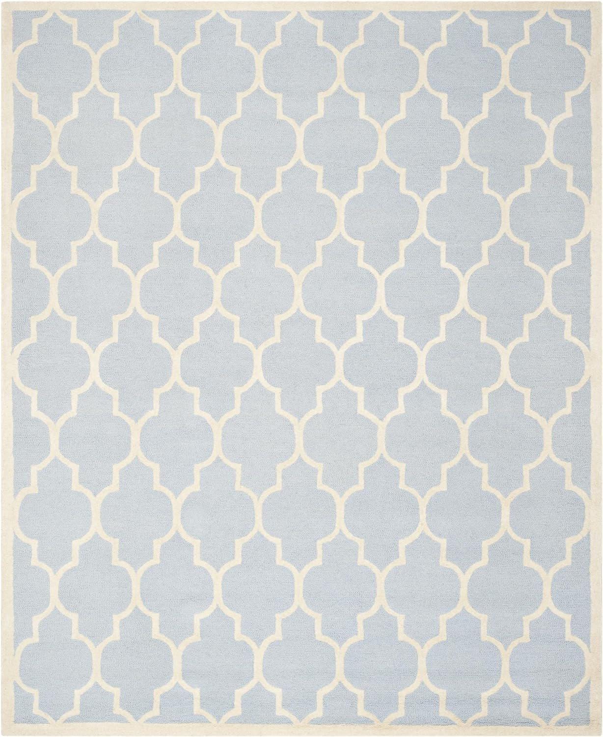 SAFAVIEH Cambridge Collection 5' x 8' Light Blue/Ivory CAM134A Handmade Moroccan Trellis Premium ... | Amazon (US)