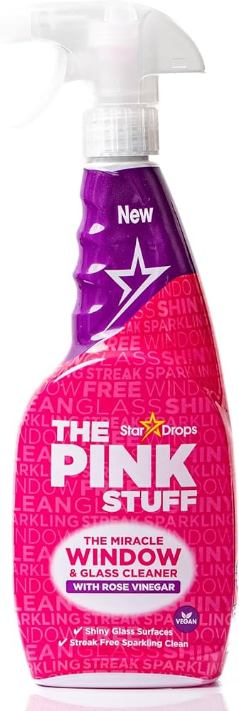 The Pink Stuff Stardrops Miracle Window and Glass Cleaner with Rose Vinegar Spray 750ml 20759 | Amazon (US)