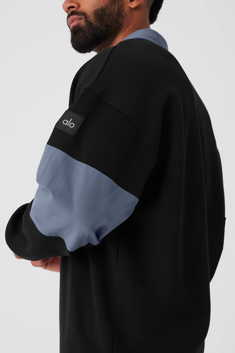 Mixmatch Rugby Sweatshirt - Black/Bluestone | Alo Yoga (US)
