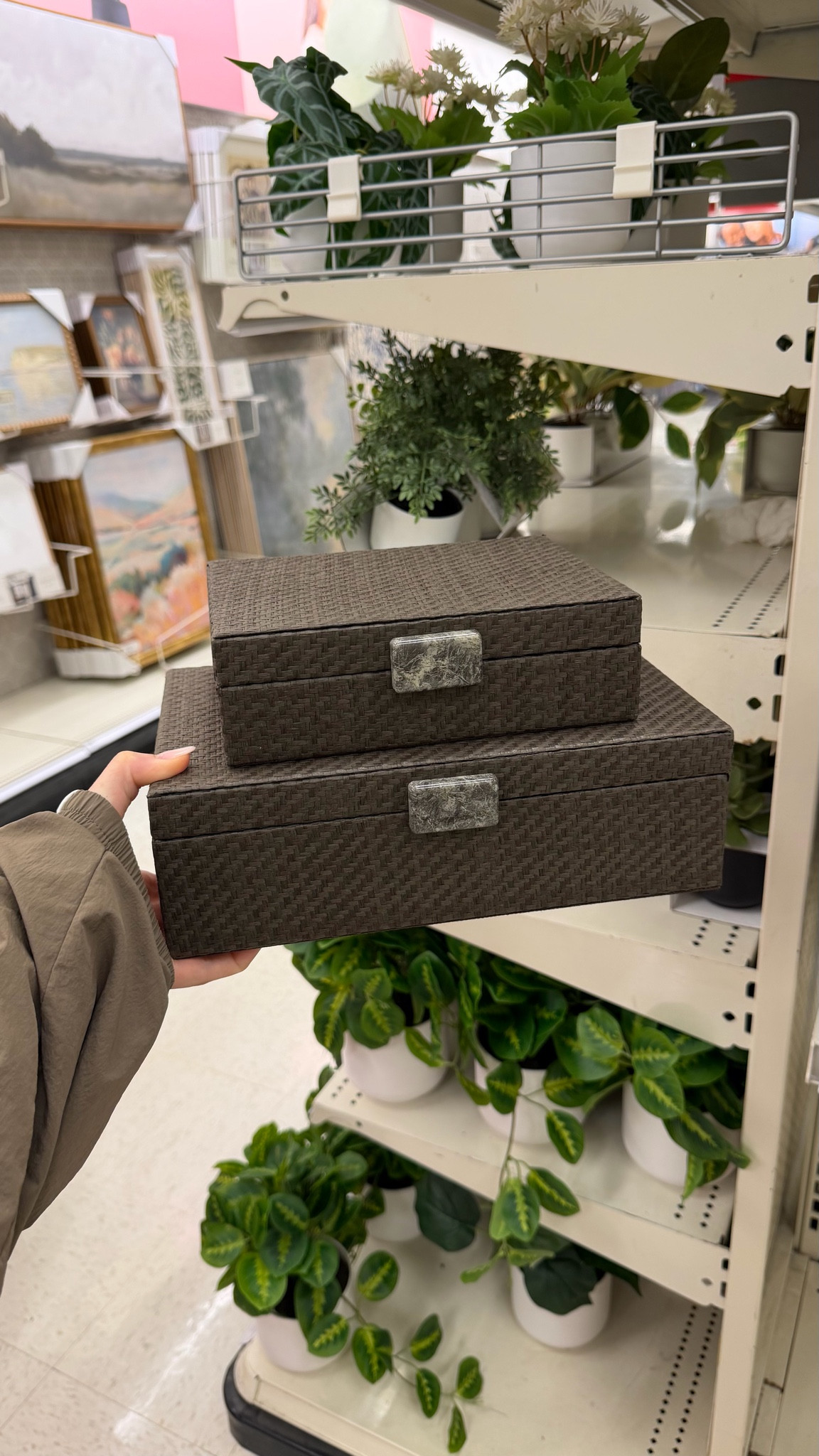 These woven storage boxes from Target look SO designer ✨ Perfect for hiding clutter while still making your shelves look aesthetic and elevated. I’m obsessed with the rich texture and vintage-inspired hardware — giving luxury home decor without the luxury price tag 🤎 #targetfinds #targethome #organizationideas #homedecorfinds #woven decor #shelfstyling #cozyhome #neutralhome #luxurylookforless #homeorganization #storageideas #oldmoneyaesthetic #organicmodern #decorfinds #livingroomdecor #office decor #ltkhome #ltkfinds #thresholdtarget #viralhomefinds 

 #LTKdayinmylife #LTKstorytime #LTKHome