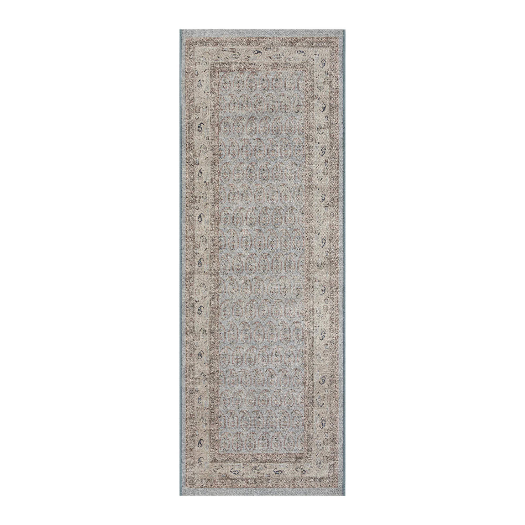 Better Homes & Gardens Blue Paisley Indoor 2.5' x 7' Runner Rug | Walmart (US)