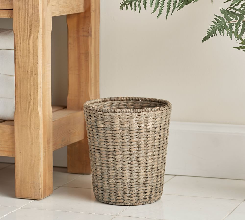 Seagrass Handcrafted Waste Basket | Pottery Barn (US)