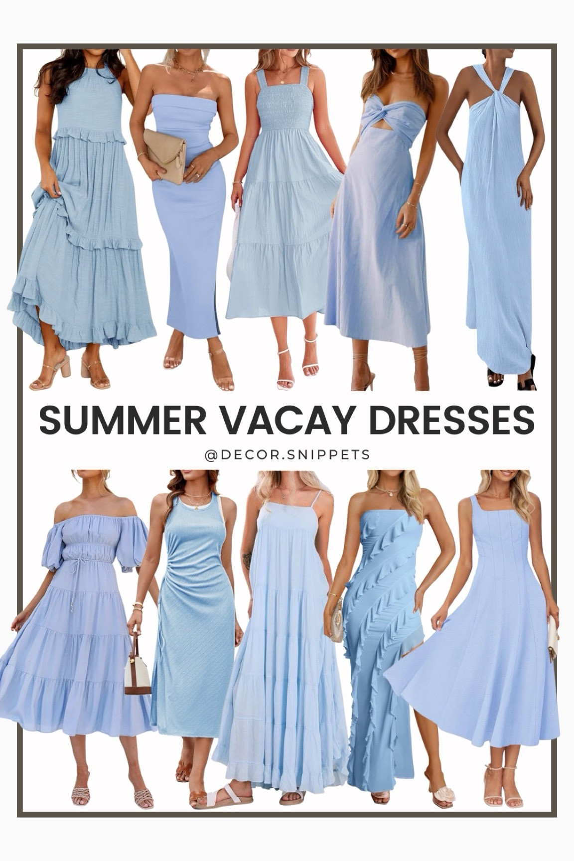 🌸 SUMMER VACATION OUTFITS FROM AMAZON 🌸

The prettiest sky blue summer vacation dresses perfect for every getaway! Lightweight, flowy & so flattering — ideal for beach days, dinners or exploring new places ✨ All are affordable Amazon finds you’ll absolutely love!

#summervacationoutfits #summervacationdresses #vacationoutfits #vacationdress #vacationlooks #amazonfashion  #amazonfinds #amazondress

#LTKStyleTip #LTKFindsUnder100 #LTKFindsUnder50