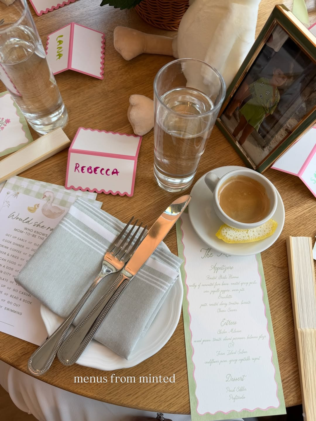 [6/23/26] Such a simple detail, but I loved how the little scalloped name tags made each place setting feel extra special and tied in so sweetly with the rest of the table decor! 

 #LTKmomlife #LTKHome #LTKBaby