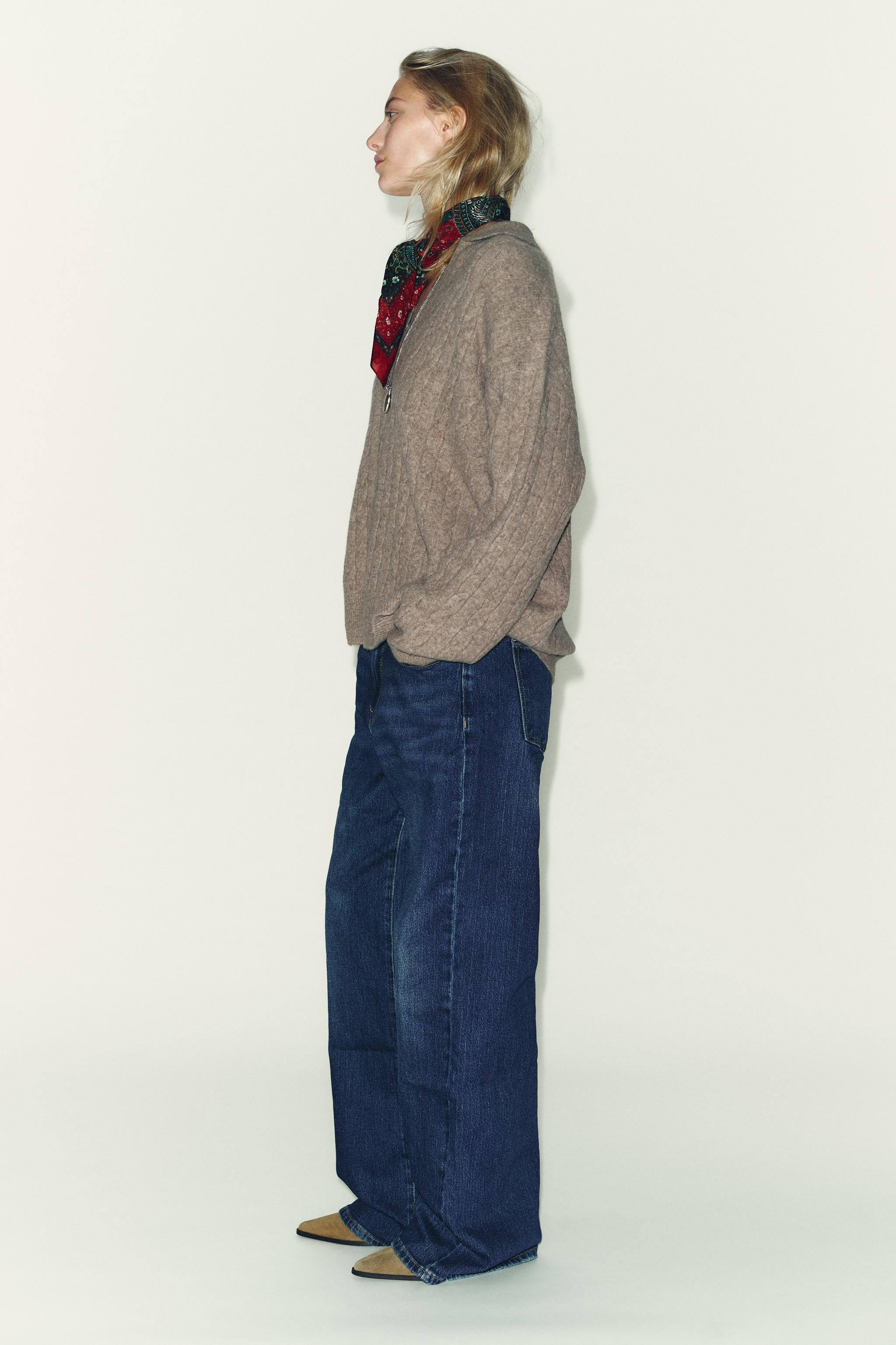 CABLE KNIT POLO SWEATER | Zara US