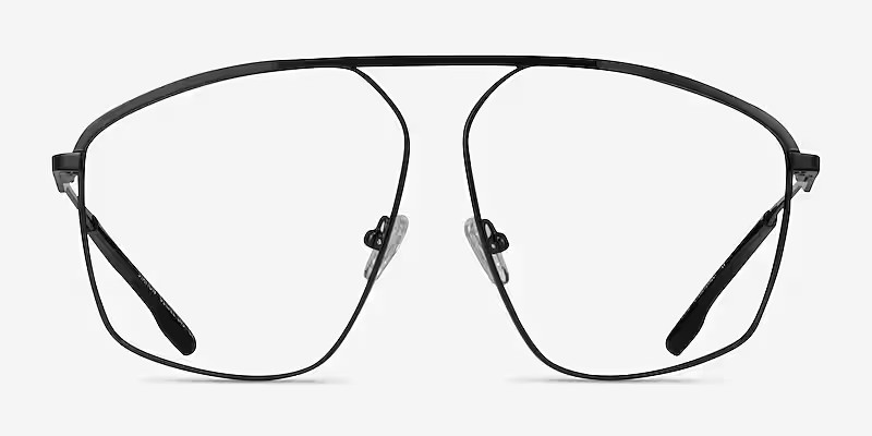 Station Aviator Silver Full Rim Eyeglasses | Eyebuydirect | EyeBuyDirect.com