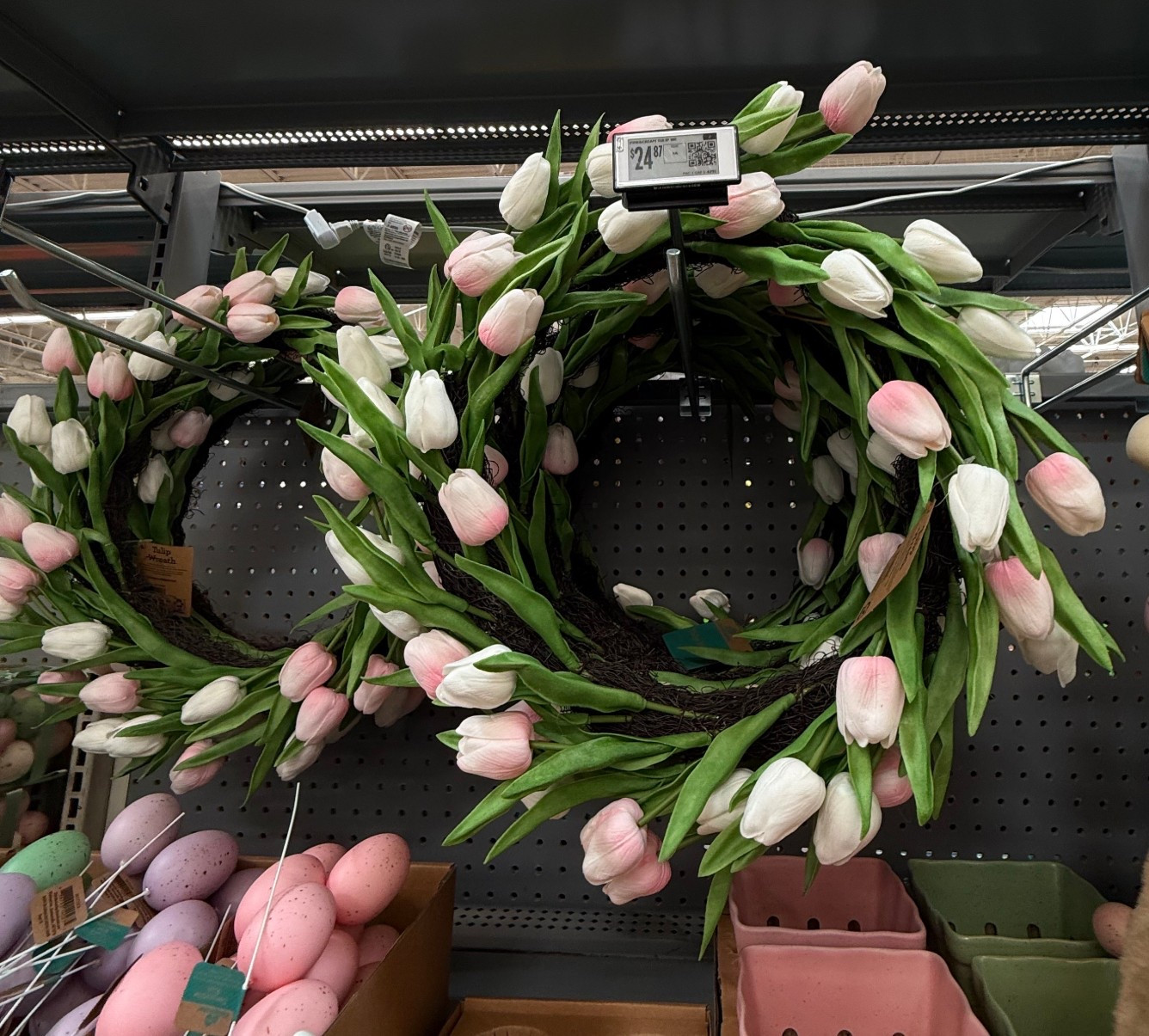 The Way To Celebrate Easter Tulip Wreath brings soft spring beauty to your seasonal decor. This lovely 21-inch wreath features realistic tulips in shades of pink and cream paired with lush green leaves for a fresh and elegant look. Perfect for hanging on your front door, above a mantel, or in a dining room, it instantly brightens any space with the warmth of spring. The lifelike floral design complements both modern and traditional styles, making it a timeless piece for Easter and beyond. Refresh your home with the graceful charm of the Way To Celebrate Easter Tulip Wreath

#LTKSeasonal #LTKHome