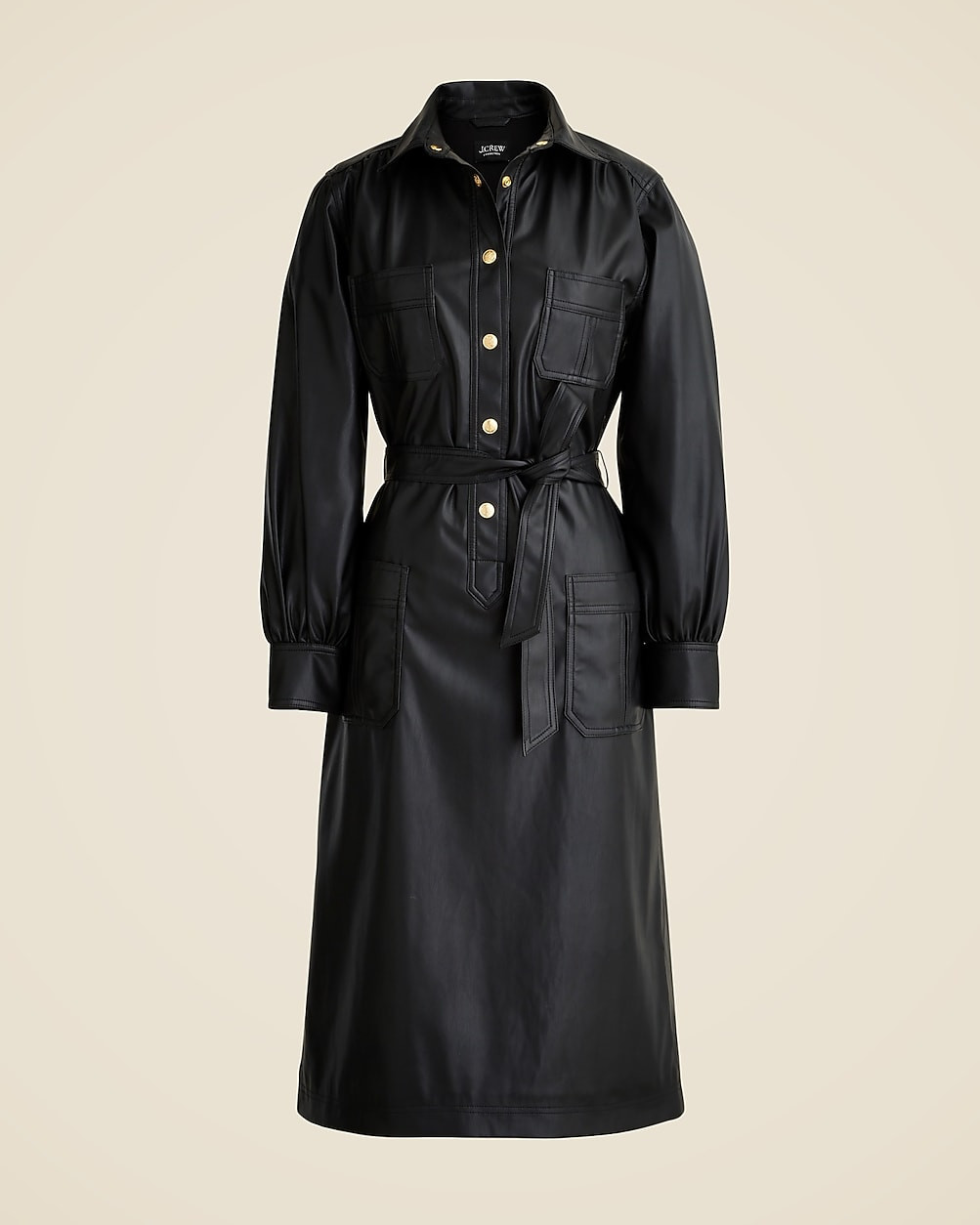 Faux-leather shirtdress | J. Crew US