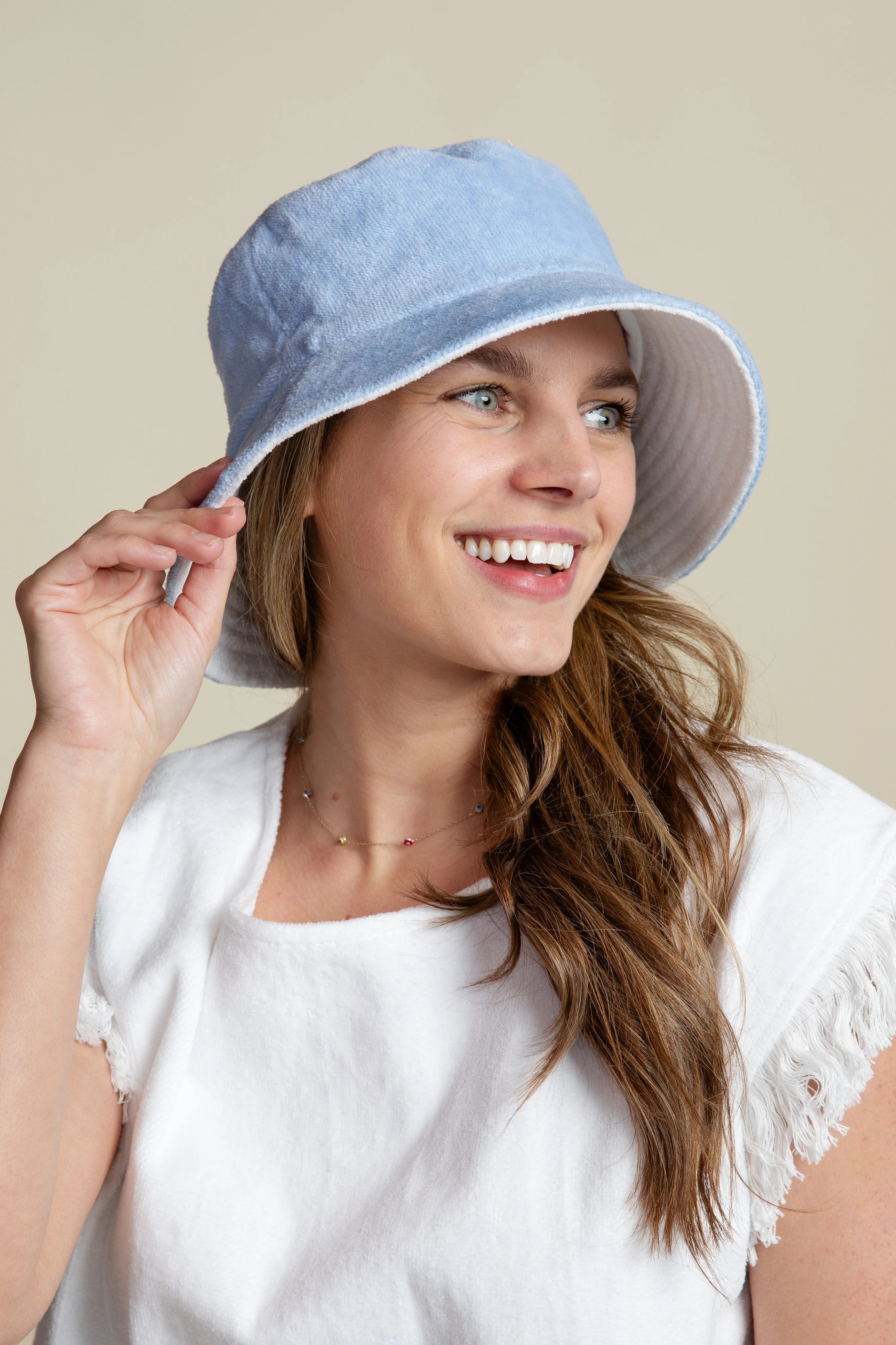 The Livvi Bucket Hat | Sky | The Burgess Collection