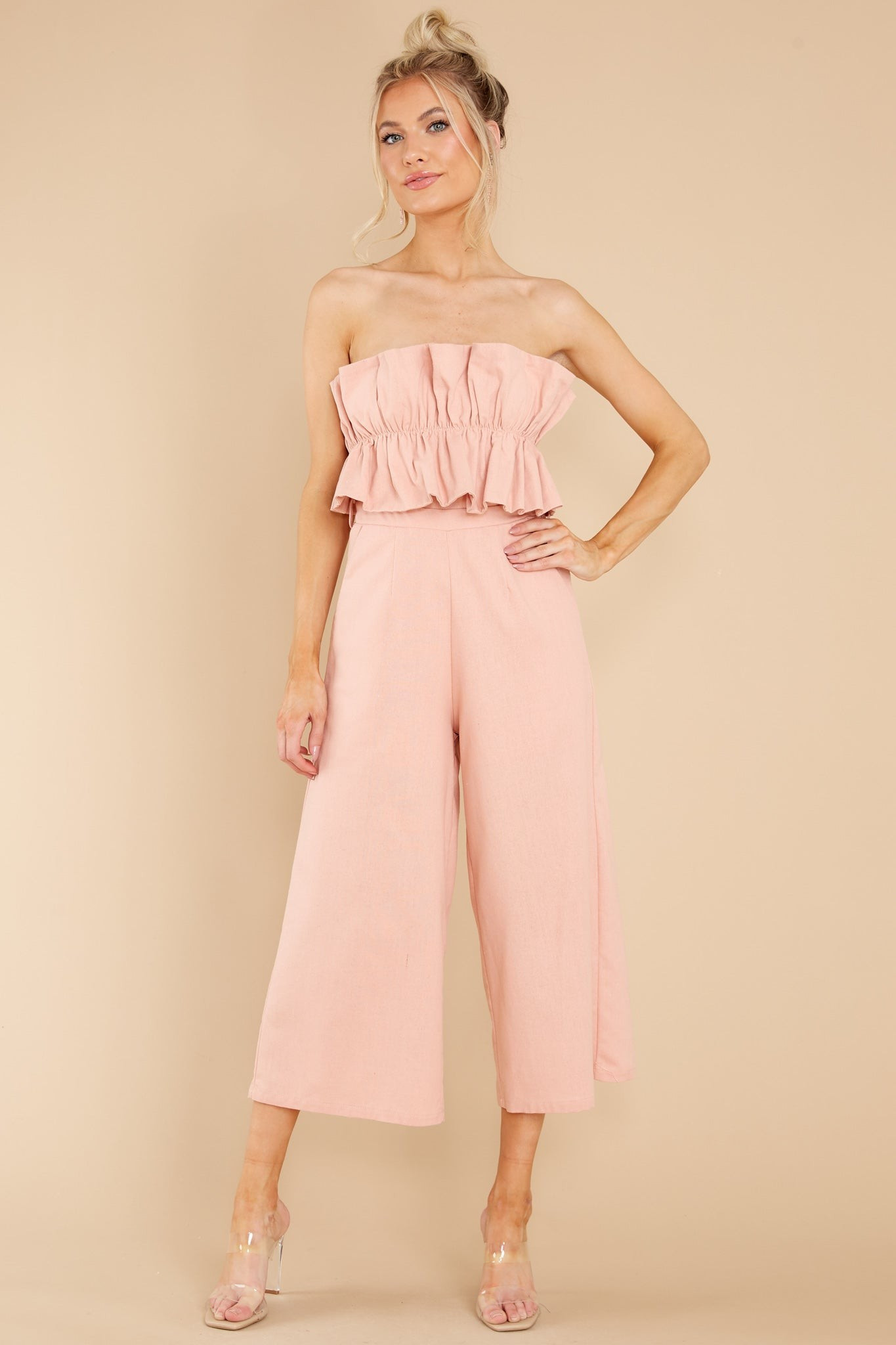 Can You Believe This Blush Jumpsuit | Red Dress 