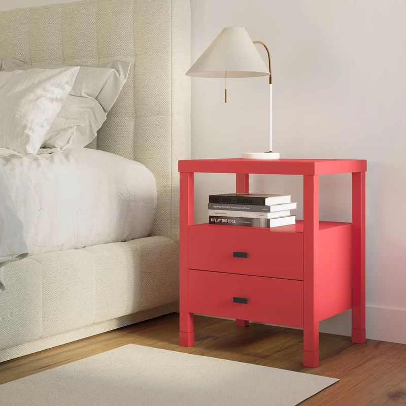 Leflore Solid Wood 2 - Drawer End Table | Wayfair North America