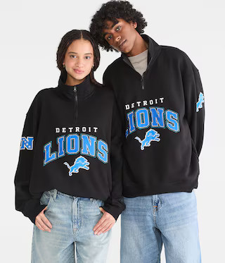 Detroit Lions Quarter-Zip Sweatshirt | Aeropostale